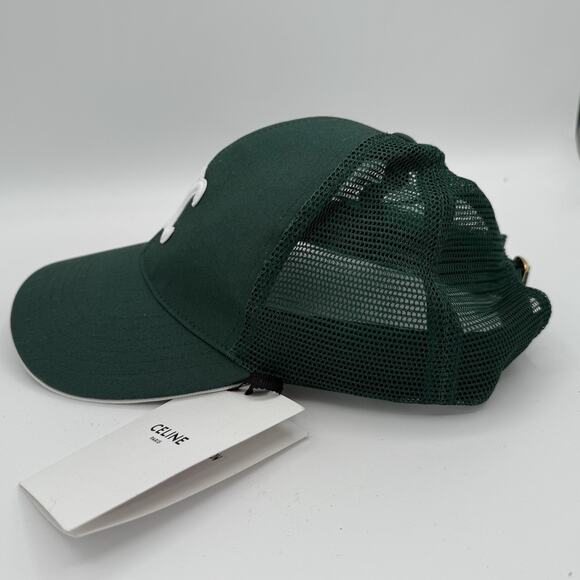 NWT Authentic Celine Triomphe Green Adjustable Baseball Cap - Picture 5 of 10